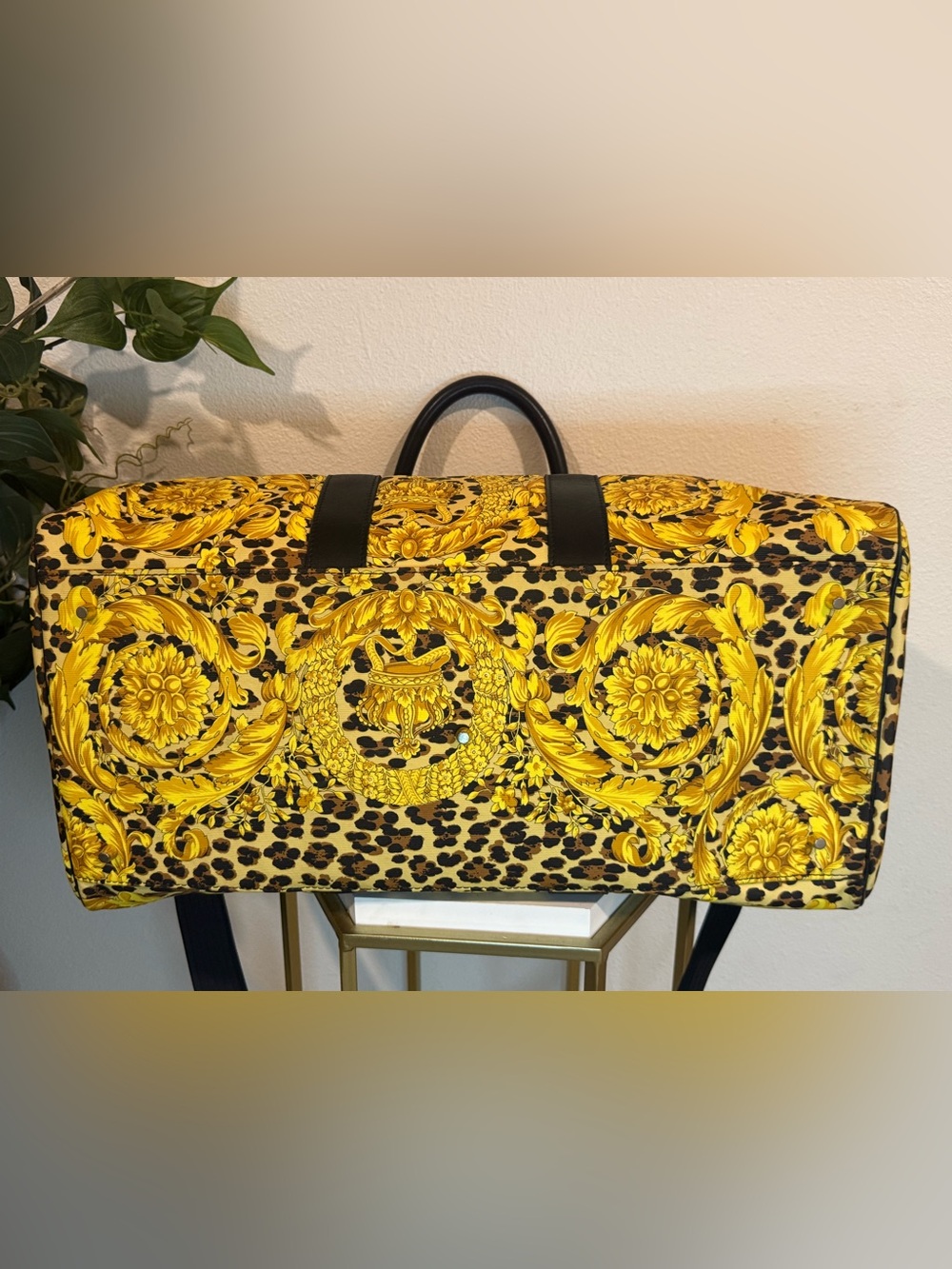 Gianni Versace Leopard & Baroque Print Weekender/Duffle Bag - Picture 7 of 13